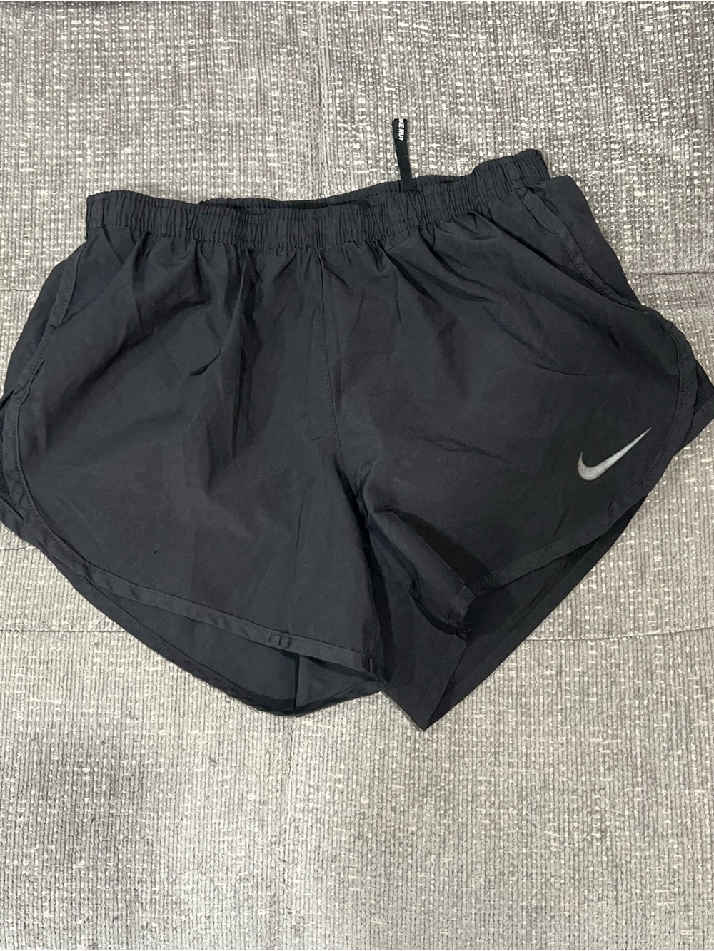 Nike Black Athletic Running Shorts with Reflective Logo